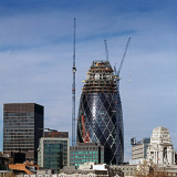 Construction of the 'gherkin' building